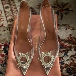 Amina Muaddi Clear Begum Pump